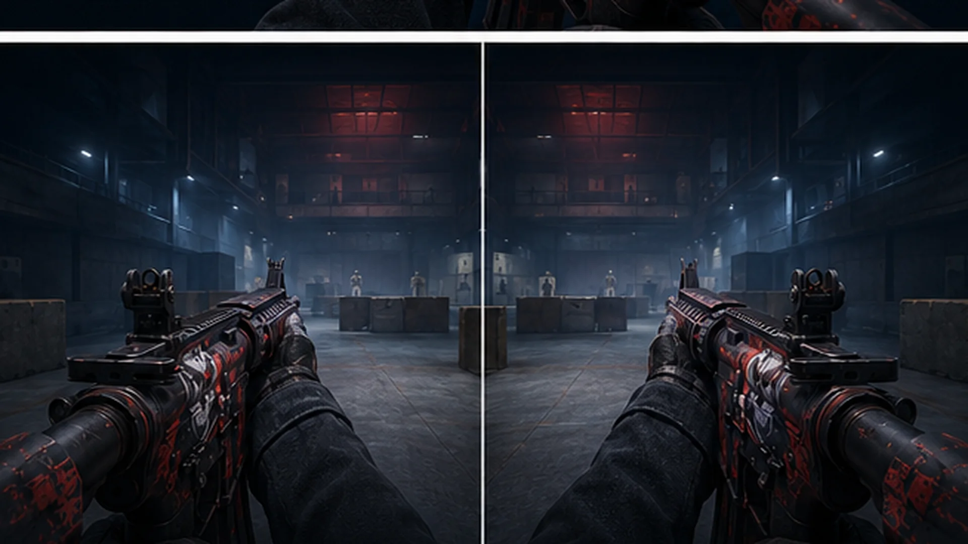 Left-hand and right-hand CS2 viewmodel comparison at the same angle