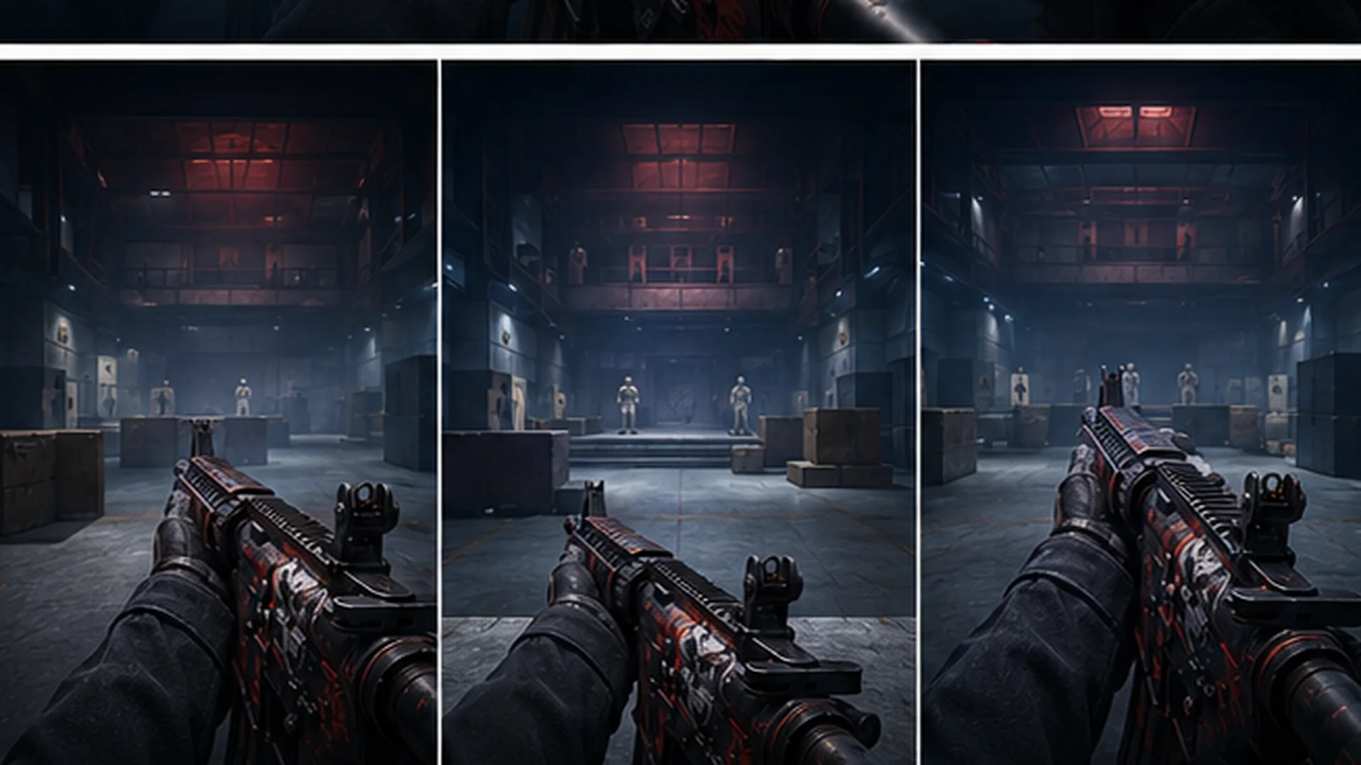 Default low-and-wide and high-depth CS2 viewmodel preset comparison
