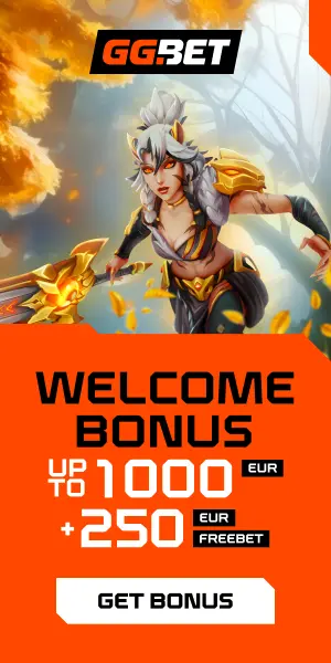 GG.BET welcome bonus: up to 1000 EUR plus a 250 EUR freebet