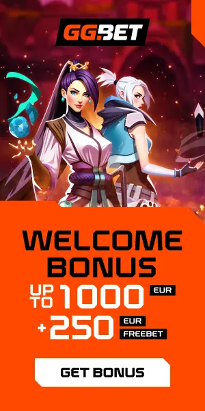 GG.BET welcome bonus: up to 1000 EUR plus a 250 EUR freebet